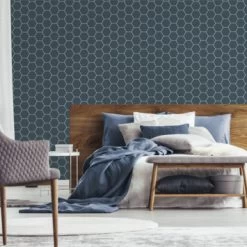 Superfresco Easy Vliesbehang Honingraad Blauw 101671 -Behang Verkoop 123 104