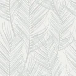 Superfresco Easy Vliesbehang Palm Wit-grijs 105964