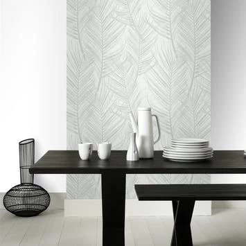 Superfresco Easy Vliesbehang Palm Wit-grijs 105964 3 Superfresco Easy Vliesbehang Palm Wit-grijs 105964 - Afbeelding 3