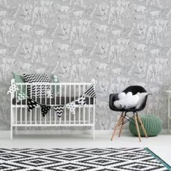 Superfresco Easy Vliesbehang Jungle Dieren Grijs (108567) -Behang Verkoop 123 1164