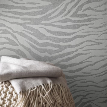 Superfresco Easy Vliesbehang Zebra Zilver 20-124 2 Superfresco Easy Vliesbehang Zebra Zilver 20-124 - Afbeelding 2