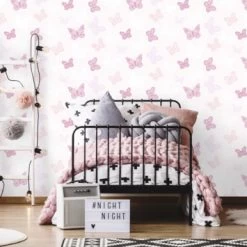 Superfresco Easy Vliesbehang Vlinders Roze 100114 -Behang Verkoop 123 158