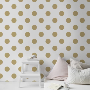 Superfresco Easy Vliesbehang Stippen Goud 100105 2 Superfresco Easy Vliesbehang Stippen Goud 100105 - Afbeelding 2