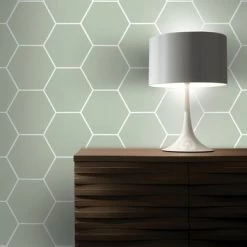 Superfresco Easy Vliesbehang Honingraat Groen 101811 -Behang Verkoop 123 44