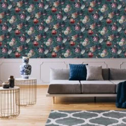 Superfresco Easy Vliesbehang Isabelle Donkerblauw (108623) -Behang Verkoop 123 500