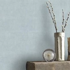 Superfresco Easy Vliesbehang Extra Breed Linnen Uni Met Glans Blauw (102376) -Behang Verkoop 123 552