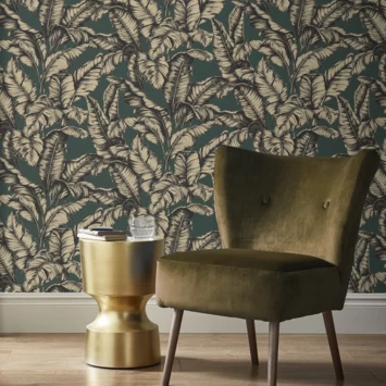 Superfresco Easy Vliesbehang Naomi Groen/goud 112050 3 Superfresco Easy Vliesbehang Naomi Groen/goud 112050 - Afbeelding 3