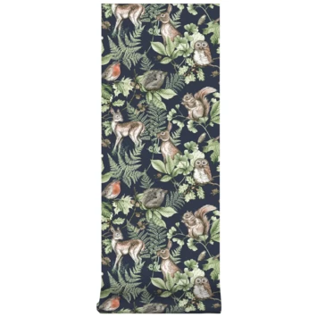 Superfresco Easy Vliesbehang Woodland Dieren Donkerblauw (108568) 4 Superfresco Easy Vliesbehang Woodland Dieren Donkerblauw (108568) - Afbeelding 4