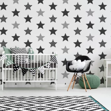 Superfresco Easy Vliesbehang Superster Zwart-wit 100110 3 Superfresco Easy Vliesbehang Superster Zwart-wit 100110 - Afbeelding 3