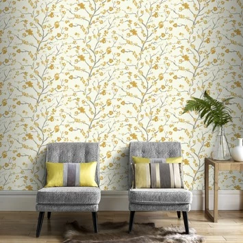 Superfresco Easy Vliesbehang Ushi Okergeel 105743 2 Superfresco Easy Vliesbehang Ushi Okergeel 105743 - Afbeelding 2