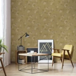 Superfresco Easy Vliesbehang Kimono Oker/goud (dessin 120960) -Behang Verkoop 41 1111