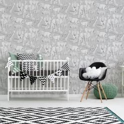 Superfresco Easy Vliesbehang Jungle Dieren Grijs (dessin 108567) -Behang Verkoop 41 1155