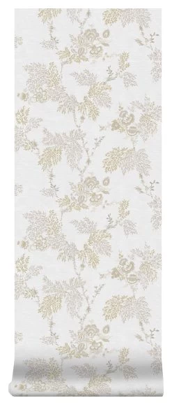 Superfresco Easy Vliesbehang Kimono Wit/goud (dessin 120951) -Behang Verkoop 41 1181