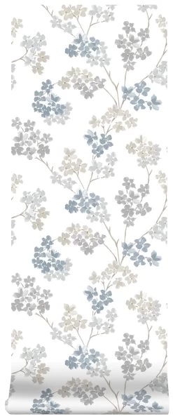 Superfresco Easy Vliesbehang Bloesem Blauw (dessin 2258-41) -Behang Verkoop 41 1278