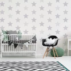 Superfresco Easy Vliesbehang Superster Zilver (dessin 100111) -Behang Verkoop 41 1366