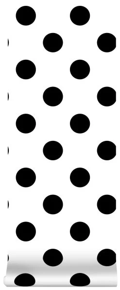 Superfresco Easy Vliesbehang Stippen Zwart (dessin 100104) -Behang Verkoop 41 155