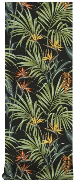 Superfresco Easy Vliesbehang Strelitzia Zwart (dessin 111756) -Behang Verkoop 41 25