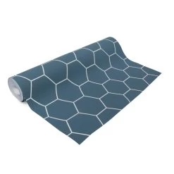 Superfresco Easy Vliesbehang Honingraat Blauw (dessin 101671) -Behang Verkoop 41 340