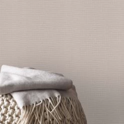 Superfresco Easy Vliesbehang Textiel Uni Taupe (dessin 103449) -Behang Verkoop 41 476