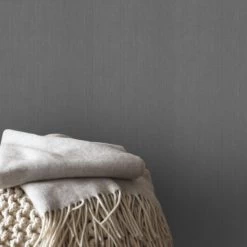 Superfresco Easy Vliesbehang Uni Linnen Antraciet (dessin 103486) -Behang Verkoop 41 506