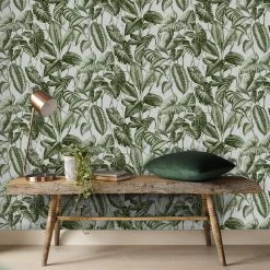 Superfresco Easy Vliesbehang Noani Groen/grijs (dessin 111767) -Behang Verkoop 41 822