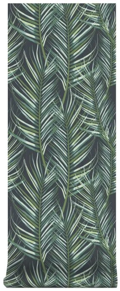 Superfresco Easy Vliesbehang Palmen Blauw/groen (dessin 100558) -Behang Verkoop 41 993